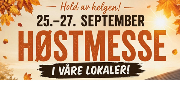 Høstmesse 25.-27. September hos Sortland caravan